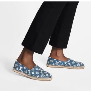 Louis Vuitton LV 37 Denim Espadrille Monogram Flats LV-0924P-0003